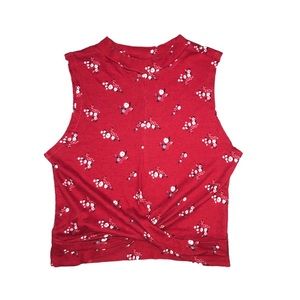 Cropped tank top- subdued. like new